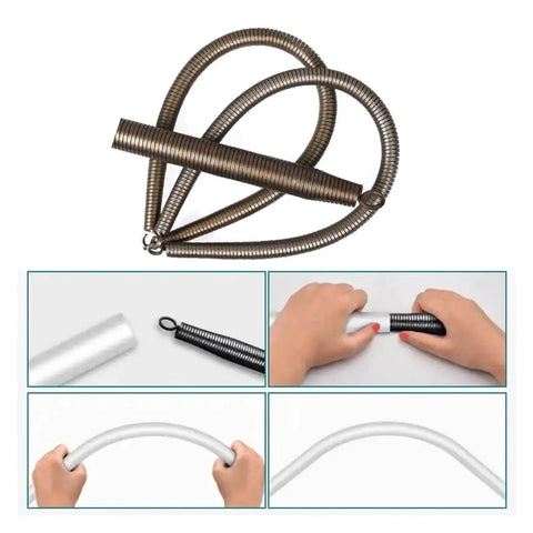 Zero Hassle Square Steel Manual Pipe Bender for Flawless PVC and Metal Tubing Bending with sturdy spring loader and demonstration.