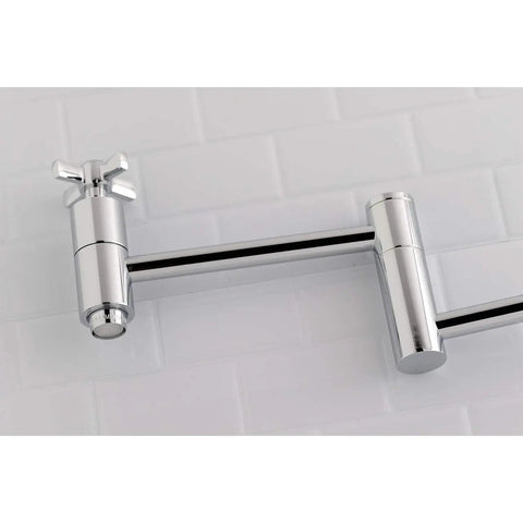 Millennium Pot Filler Faucet, Wall Mount, Single Hole Install, Drip-Free Ceramic Disc Cartridge, 1/2-14 NPT Connection