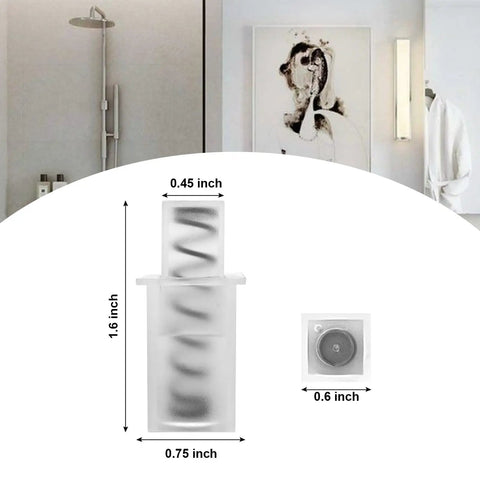 Adjustable Spring Replacement Towel Bar End Caps For Easy Swap Durable Plastic Wall Mount Ends With Spring Loaded Design Keeps Your Towel Rack Solid Clean And Ready To Go, 1.6 inch white plastic end cap with steel spring
