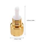 Aluminum Alloy Plated Quick Hose Connector 2.37 Inch Leak Free Male Hose Connector in copper finish with measurements shown