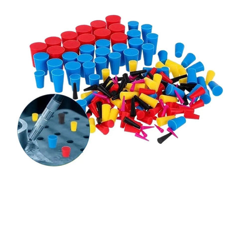 Super Cool 250 Pack Silicone Rubber Tapered Plugs Kit With 8 Sizes Fits Powder Coating High Heat Resistant Cone Set Durable Crack Proof Tool Job Site Hero Stuff, assorted sizes