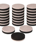 Round 2 Inch Felt Furniture Sliders Pack 24 Piece Heavy Duty Reusable Moving Pads For Sofas And Tables Easy Glide On Hardwood Floors