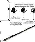 Addressable RGB LED Strip Kit With Silicon Diffused Neon Tubing Flexible ARGB Strip and magnetic brackets for PC case lighting.