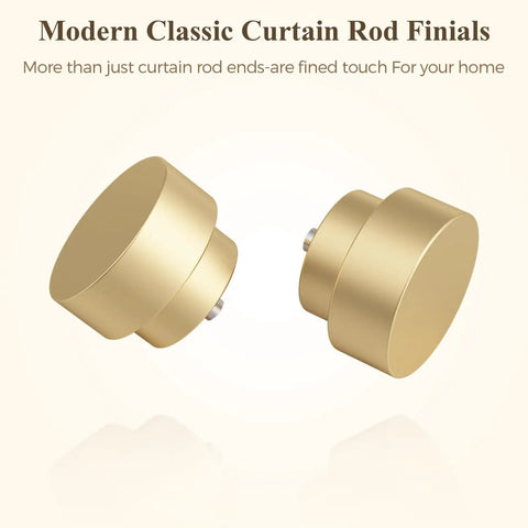 Gold Curtain Rod Set For Windows 72 To 144 Inches Telescoping 1 Inch Diameter Heavy Duty Adjustable Drapery Rods With Brass Gold Finish Finials