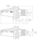 Heavy Duty Bt50 Cnc Collet With A Straight Shooter Self Tightening Grip For Milling And Grinding technical dimensions diagram