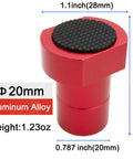 Red Aluminum Bench Dogs 0.79 Inch 20mm For Workbench Holes Universal Fit 6 Pack Quick Grip Sturdy Woodworking Clamps Accessory