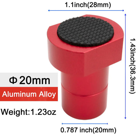 Red Aluminum Bench Dogs 0.79 Inch 20mm For Workbench Holes Universal Fit 6 Pack Quick Grip Sturdy Woodworking Clamps Accessory