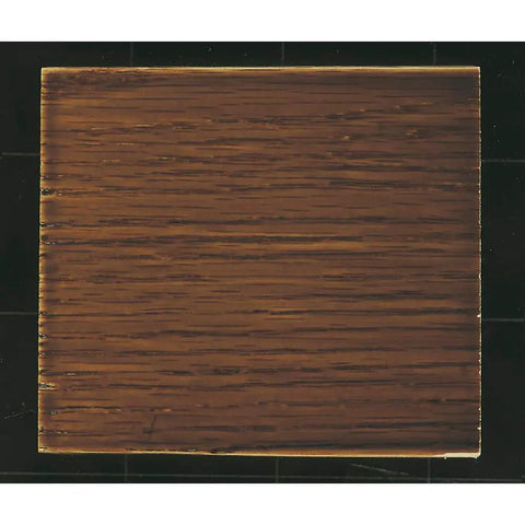Wood sample coated with Satin Acorn Brown 1 Step Floor Finish 1 Gallon For Bare Or Previously Finished Floors Durable One Coat DIY Friendly