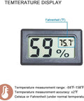 LCD display of Four Pack Mini Digital Temp And Humidity Meters With Probes, showing 59% humidity and 75.7°F temperature .