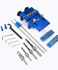 Adjustable Doweling Jig Kit With Five Drill Sleeves 6mm 8mm 10mm for Precision Dowel Hole Drilling in Woodworking Self Centering