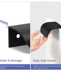20 Pack 3 Inch Black Cabinet Pulls For Cabinets Edge Pulls And Finger Pulls showing 1.5mm thickness and easy-grip design