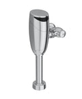 Heavy Duty Commercial Automatic Flush Valve With One Point One Gpf Chrome Plated Finish and Hydropowered Gear Driven Ceramic Cartridge.