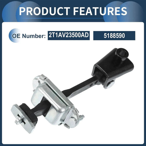 Door Check Strap Tourneo Connect Front Doors 2002 Through 2013 heavy duty metal door stopper with soft close feature displayed