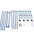 Assembly parts for Badass Heavy Duty Five Tier Double Sided Storage Rack On Wheels Rolling Material Cart For Lumber And Pipe 500 Pound Capacity Mobile Garage Workshop Storage Shelves Blue.