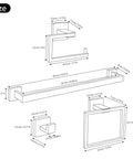 Dope Five Piece Black And Gold Bathroom Hardware Set With 23.6 Inch Towel Bar Wall Mount Sturdy Rustproof Stainless Steel Kit dimensions