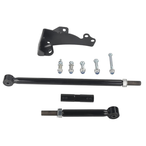 Beefed Up Front Adjustable Panhard Track Bar For 0 To 4 Inch Lift Heavy Duty Off Road Track Rod With Quiet Smooth Bushing Optimized Lubrication For Long Lasting Stability And Rock Solid Steering, black steel bracket and hardware