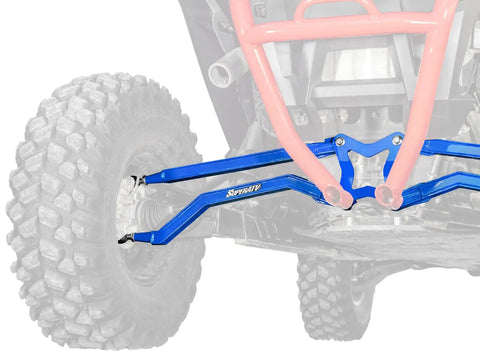 Heavy-Duty High Clearance Boxed Rear Radius Arms For Polaris RZR Models In Voodoo Blue Or Velocity Blue Finish, 4x Stronger Than Stock, Includes Hardware, Easy Install, Will Not Fit With Polaris Rear Bumpers, Fits 2014+ XP And XP 4 1000, RS1 on RZR rear suspension