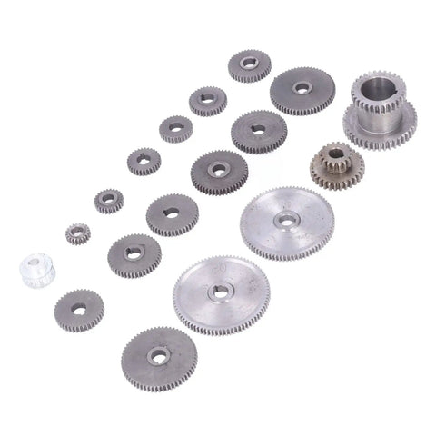 18 Piece Steel Change Gears For 7X10 Mini Lathe Nifty Shop Upgrade For DIY Craftsmen Built Rock Solid Smooth Running Metal Gear Set Awesome For Crankin On Precision Projects Cj0618 Compatible