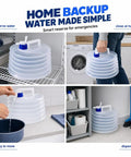 Collapsible Water Container With Spigot And Hook For Camping And Hiking BPA Free Foldable Water Storage Jug 3 Liter Capacity