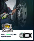 Front Wheel Bearing And Hub 515040 For Lexus GX460 GX470 And Toyota 4Runner Tacoma FJ Cruiser With ABS 4WD 2003 To 2021 Two Piece Replacement Premium Aftermarket Part With Easy Install, mechanic working on wheel hub installation