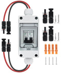 Solar Panel Disconnect Switch 30A 400V Mini Circuit Breaker Box IP65 Waterproof Dustproof for Photovoltaic Systems