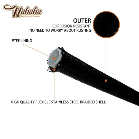 Flexible Stainless Braided Transmission Dipstick Hose For GM 700R4 4L60E 4L80E Providing Easy Install And Leak Free Readout Black Finish