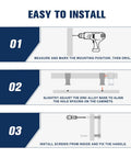 Installation guide for Slick 30 Pack Kitchen Cabinet Pulls With Square Clear Tube, 90mm Center To Center