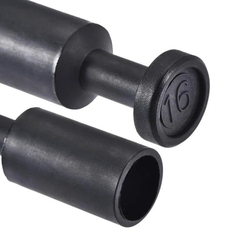 Cap Style Pneumatic Blanking Plugs For 16mm Inner Dia Air Hose Tubing, Durable Plastic Dustproof Caps, Black, close-up view