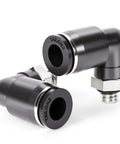 Push To Connect Male Elbow Fittings For 6mm Tube OD 10-32 UNF Thread 90 Degree Easy Install Pneumatic Couplings Copper And Plastic 145 Psi