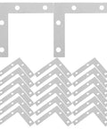 Heavy Duty L Shape Right Angle Corner Brackets 100 Pack With Flat Profile Iron Metal Fixing Braces For Furniture And Drawers