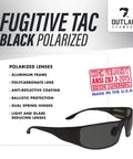 Fugitive TAC Spartan Version 2.5 Photochromic Sunglasses For Men Built For Day And Night Use Tactical Eye Protection with specs.