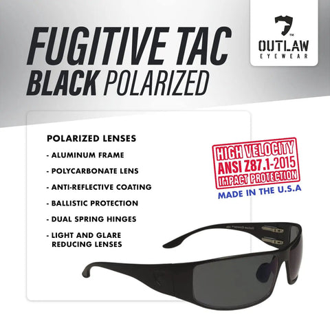 Fugitive TAC Spartan Version 2.5 Photochromic Sunglasses For Men Built For Day And Night Use Tactical Eye Protection with specs.