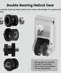 Double bearing helical gear assembly featuring Hardened Steel Extruder Gear For P1 Series 3D Printers With High Filament Flow
