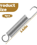 Rock Solid Heavy Duty Stainless Steel Recliner Springs For Long Neck Chairs 4 Pack, 3.62 inch long tension hook spring.