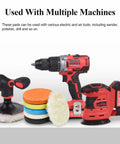 7 Inch Buffing Polishing Pads Kit For Car Detailing with tools and pads displayed