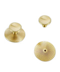 Gold Round Brass Cabinet Knobs Set Of 12 For Cabinets And Drawers, Vintage Back Panel Pulls, Easy Install, 47x28x26mm displayed