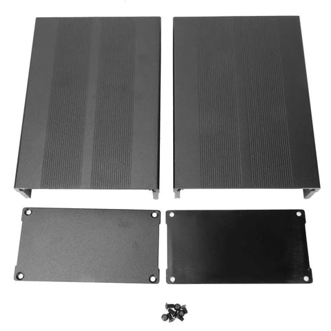 Aluminum Junction Box Enclosure for DIY Circuit Boards with Beefy Cooling Case Split Type Project Box parts and screws