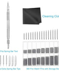 Watch Link Remover Kit Pro Grade With Spring Bar Tool And 360 Pcs Pins For Quick Watch Band Removal Replacement Pins And Band Repair Includes Extra Tips And Cleaning Cloth
