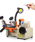 Beefy Automatic Key Cutting Machine With Punchy Led Spotlight For Cars, featuring adjustable clamps and LED light for easy key duplication.