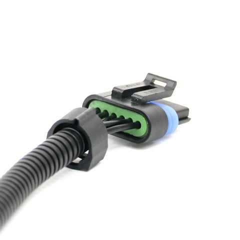 Close-up of 66 Inch PMD FSD Extension Harness connector for 6.5L Turbo Diesel Engines Black Pump Mounted Driver Relocation Cable.