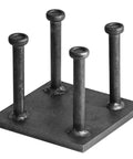 Concrete Embeds Plate Pack Of Two Five By Five Inch Three Eighth Inch Thick Steel Weld On Square Base Anchor Plate With Four One Half Inch Diameter Three And A Half Inch Long Studs Low Carbon Steel Plain Finish For Concrete Anchoring
