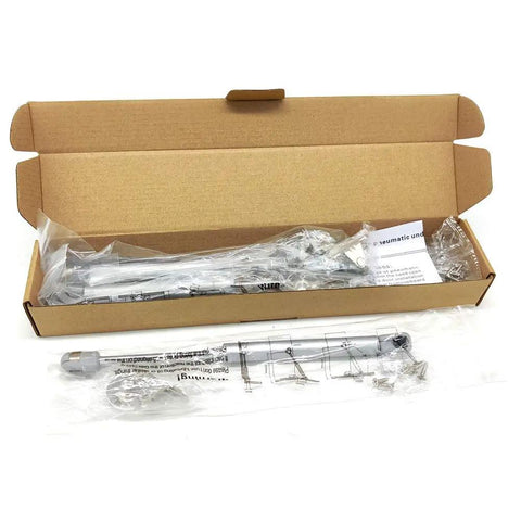 Four Pack 100N Gas Struts For Cabinet Doors Pneumatic Lift Hydraulic Spring Door Stays 10.6 Inch Extended 7 Inch Compressed 9.65 Inch Ball Socket Span Rust Resistant Copper Core Easy Install Door Support in box with hardware