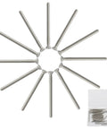 Built Like A Tank Cross Outlet Screws 6-32 X 2 Inch 304 Stainless Steel 30 Pack displayed in a circle for heavy-duty electrical use.