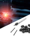 13 Piece Three Eighths Inch Double Sided HSS Spot Weld Cutter Kit With Hex Shank Drill Bits For Spot Weld Removal And Sheet Metal Panel Separator For Access Hole Cutting showing cutters and drill bits