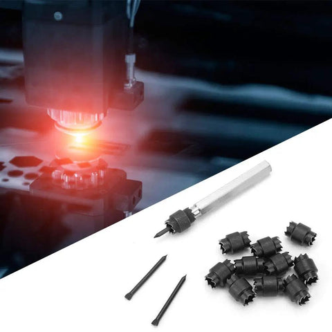 13 Piece Three Eighths Inch Double Sided HSS Spot Weld Cutter Kit With Hex Shank Drill Bits For Spot Weld Removal And Sheet Metal Panel Separator For Access Hole Cutting showing cutters and drill bits