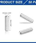 50 PCS 1.6Mm By 6Mm Stainless Steel Dowel Pins Kit For Shelves And Fasteners Silver Finish Durable Corrosion Resistant Hardware