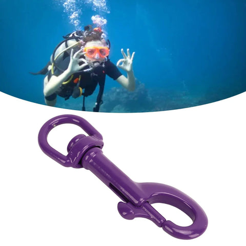 HERCHR 75mm purple swivel-eye bolt snap hook for scuba diving gear