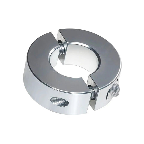 Four Pack Shaft Collar Three Eighths Inch Bore Zinc Plated Double Split Clamp On Shaft Collars Seven Eighths Inch Outer Diameter