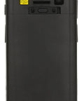 Back view of Heavy Duty Android PDA Handheld Mobile Computer Equipped With Rapid 2D Scanner And WiFi And WWAN NFC Reader And Camera.