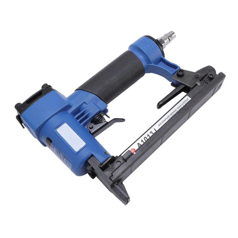 No Fuss Heavy Duty Pneumatic Brad Nailer engineered for weekend warriors, showing durable construction and nail loading mechanism.